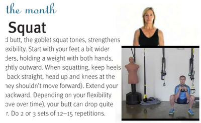 Expert Trainer Mychael Shannon demonstrates proper form and technique for goblet squats.