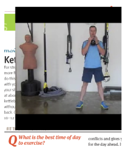 Expert Trainer Mychael Shannon demonstrates proper form and technique for kettlebell squats.